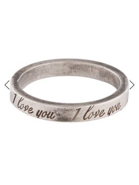 Tiffany & Co. Sterling Silver I Love You Band